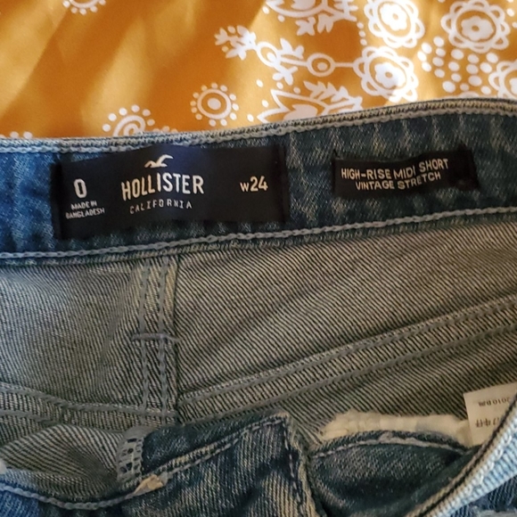 High Rise Midi Jean Shorts - Picture 3 of 4